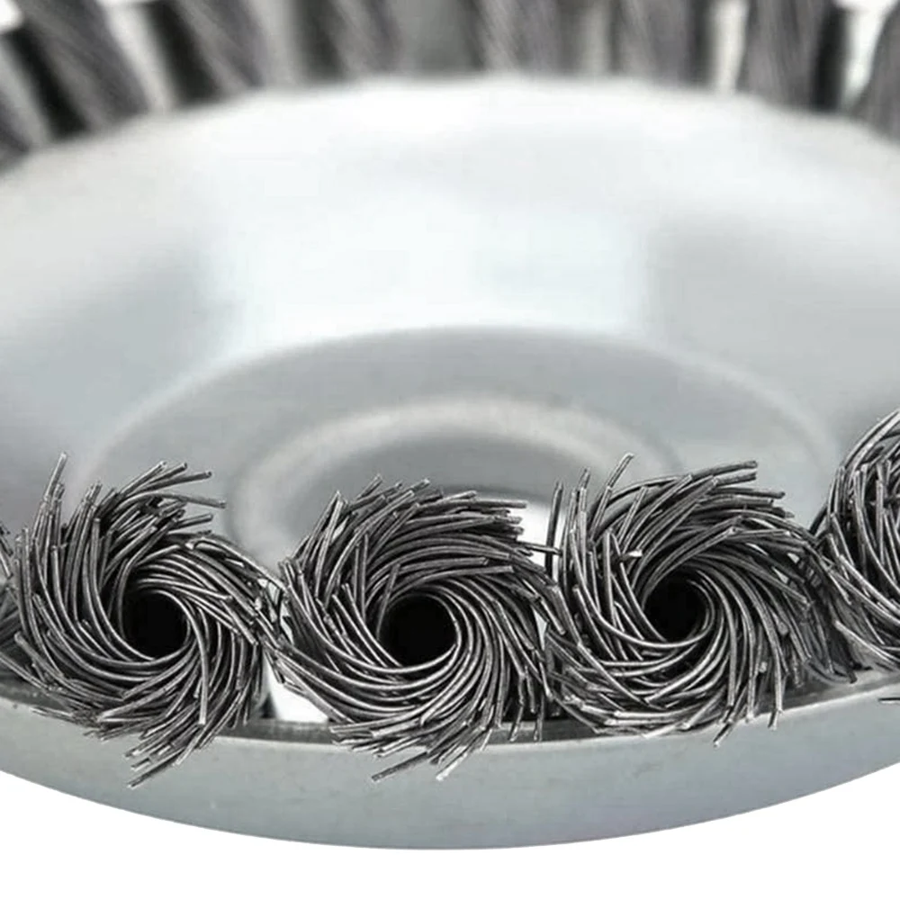 

Grass Trimmer Cutter Head with Cone Knotted Wire, Metal Lawn Mower Weeding Tray for Brush Cutter Attachment