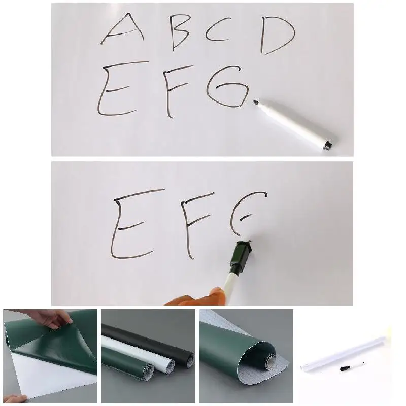 Креативная доска с мелом сделай сам черная белая зеленая ПВХ наклейка на стену