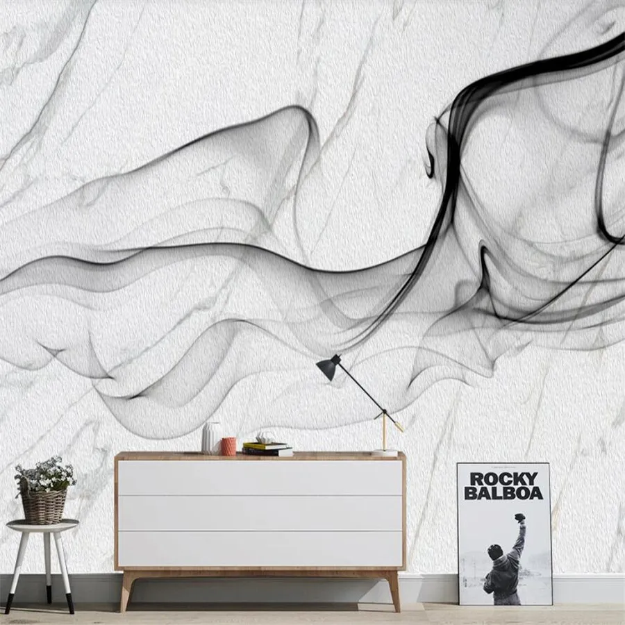 

Пользовательские 3D обои росписи HD простая атмосфера джаз белый мрамор фон стены роскошные декоративные обои