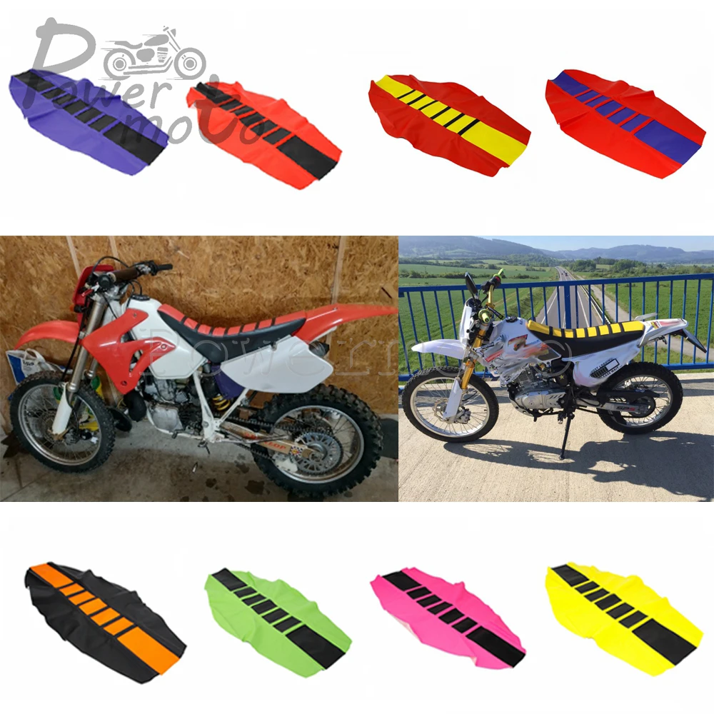 Мягкий чехол для грязевого питбайка с ребристыми захватами Kawasaki Honda Yamaha Suzuki KLE KLR KX