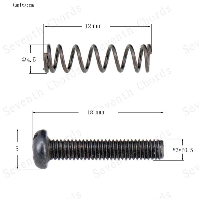 6pcs elektrische gitarre tremolo brücke string sättel montieren konische frühling und schrauben silber schwarz gold zubehör teile