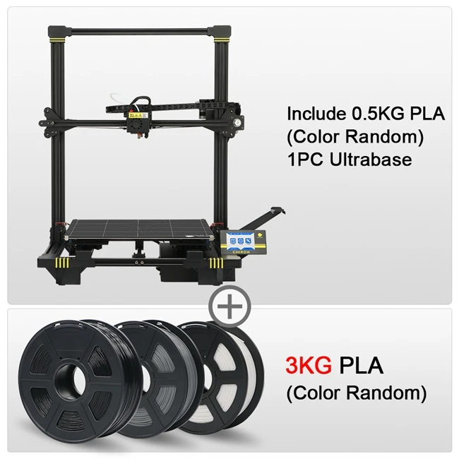 Chiron add 3KG ANYCUBIC Chiron 3d принтер TFT сенсорный экран ultracase экструдер большой объем сборки 3d принтер комплект размера плюс impressora 3d drucker - Цвет: Chiron add 3KG