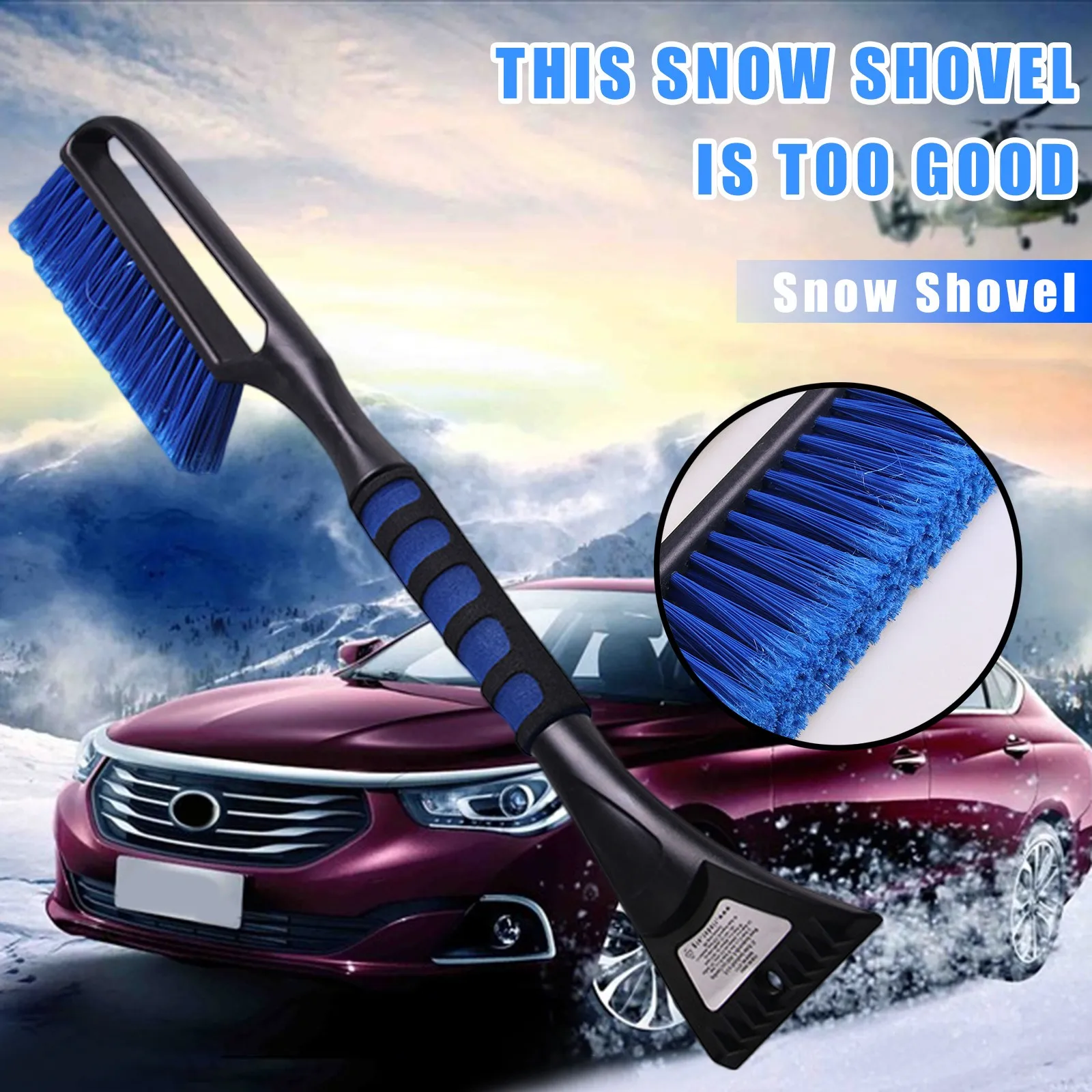 

2 in 1 New Car Snow Removal Brush Shovel Retractable Snow Brush Scraping Snow Shovel Glass Frost Winter Ice Scraper Removal Tool