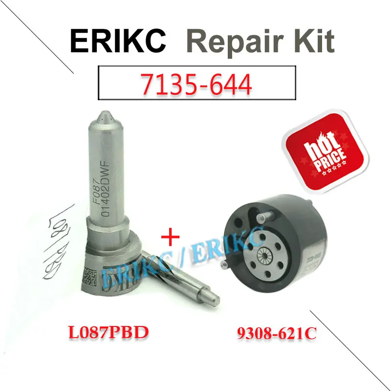 

ERIKC 7135-644 Diesel Fuel Injector Repair Kits Nozzle L087PBD Valve 9308-621C for NISSAN SUZUKI DACIA EJBR01201Z EJBR04101D
