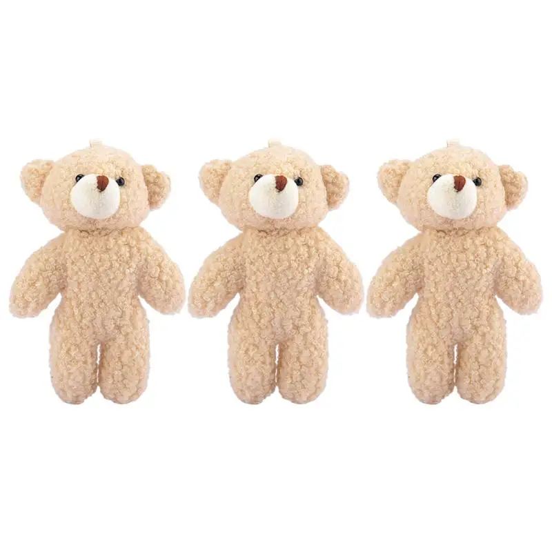 

3pcs Hanging Bear Dolls Creative Stuffed Toys Home Decor Adorable Ornament