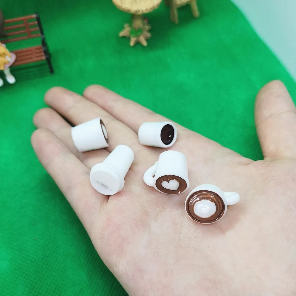 7 шт Slime амулеты маленькая кофейная чашка Смола Пластилин клейкие аксессуары бусины делая поставки для поделок, скрапбукинга