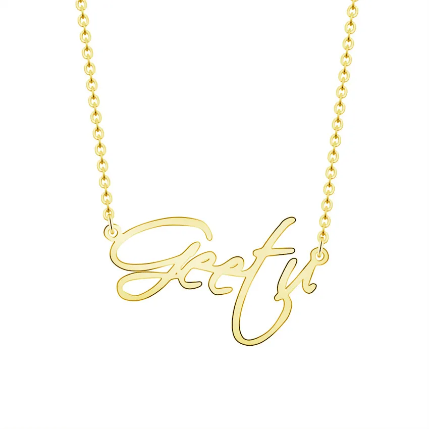Модное женское ожерелье персонализированное Золотое колье чокер с буквами