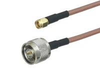 1pcs rg142 n male plug to sma male plug straight connector rf coaxial jumper pigtail cable 6inch10m