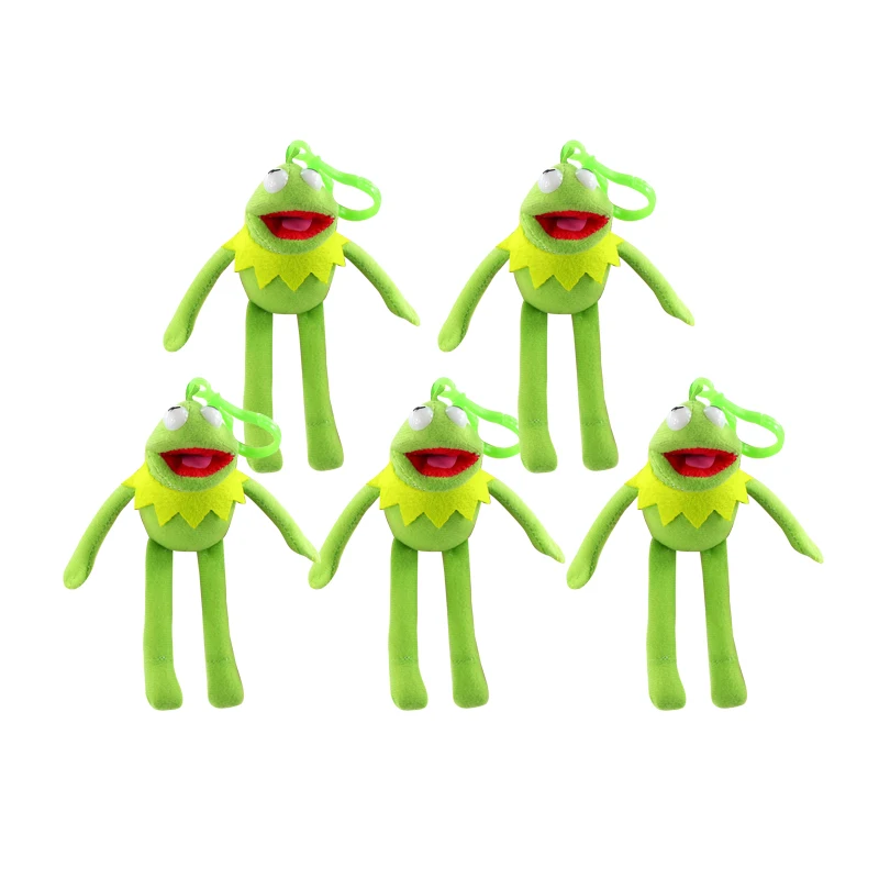 15cm 1pcs Sesame Street Kermit Frog bagpack Plush Mini Pendants toy dolls Key chain Christmas gifts for children