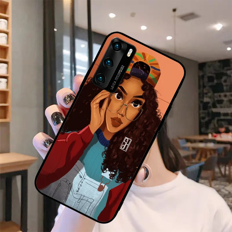Персонализированный Мягкий силиконовый чехол из ТПУ для телефона MELANIN POPPIN Black Girl