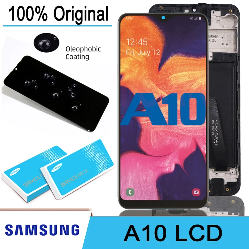 100% Оригинальный 6 2 ''ЖК дисплей + сенсорный экран дигитайзер для Samsung Galaxy A10 A105
