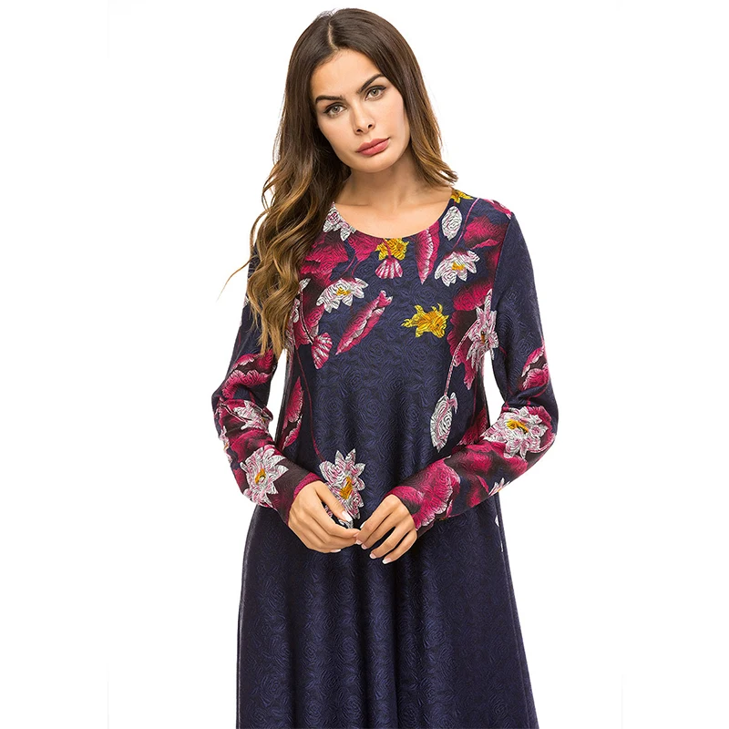 Мусульманский Осенняя Восток арабское длинными рукавами Высокая Талия вязать