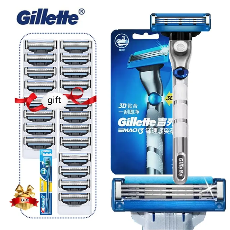 

Shaver for Men Gillette Mach 3 Turbo 3D Razors Cassettes for Shaving Replacebale Blade Machine for Shaving Blade