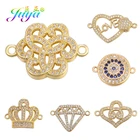 Juya DIY Золотая креативная Корона Любовь Роза соединитель Подвески Аксессуары для женщин браслет ожерелье серьги изготовление