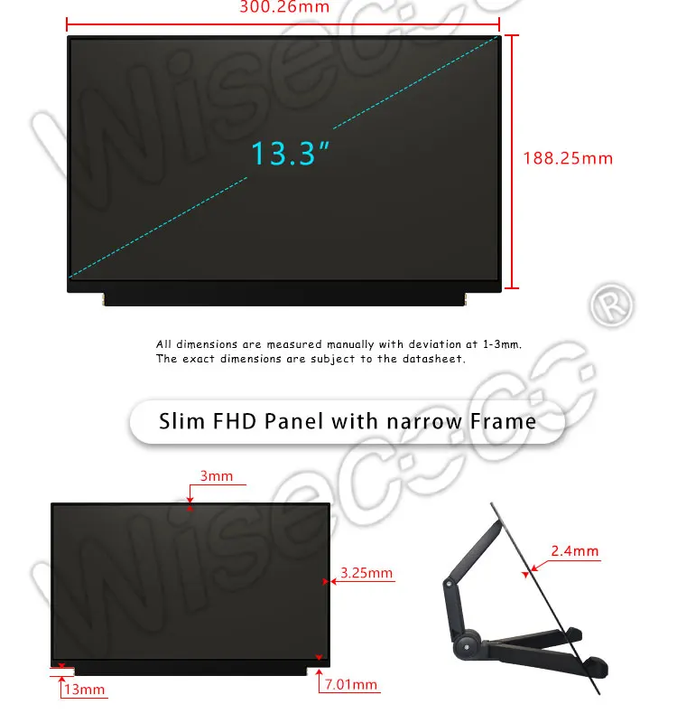 Wiscoco Ноутбук 13,3 дюймов 1920*1080 full HD ips ЖК-экран с HDMI тип-c драйвер платы ПОДДЕРЖКА модель мобильного телефона LQ133M1JW15