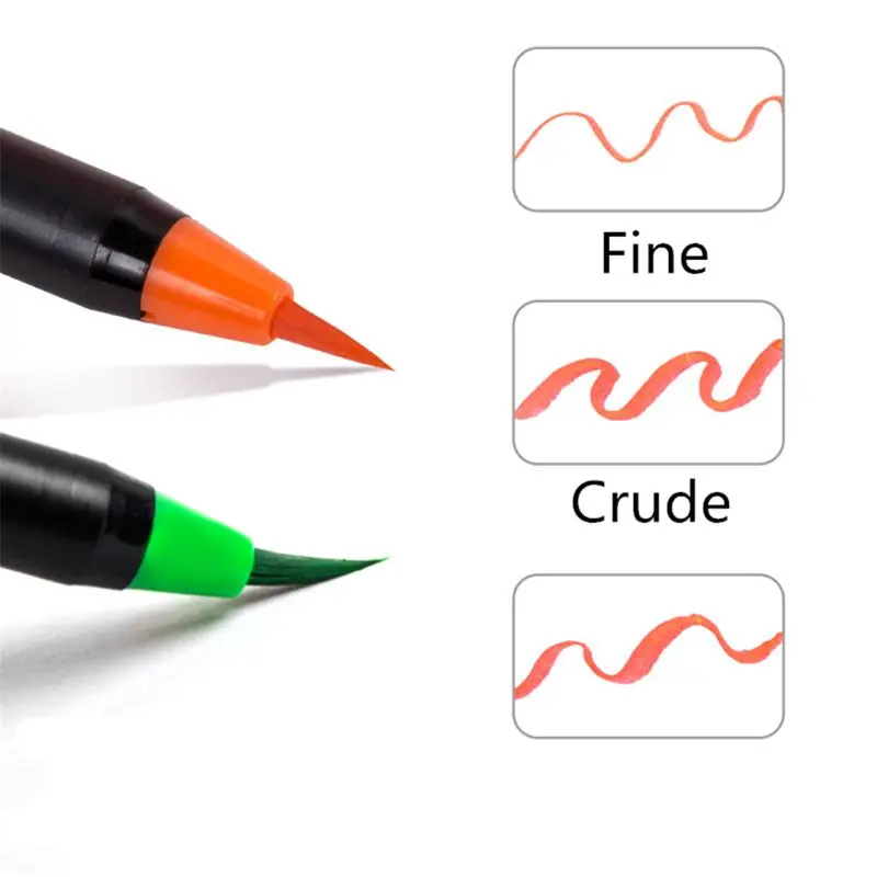 

20 Color Premium Painting Soft Brush Pen Set Watercolor Markers Pen Effect Best For Coloring Books Manga Comic Calligraphy Q1JC