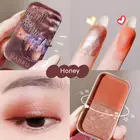 2 в 1 матовая палитра теней для век макияж глаз железная коробка хайлайтер пигментные Румяна мерцающие водостойкие тени для век макияж TSLM1