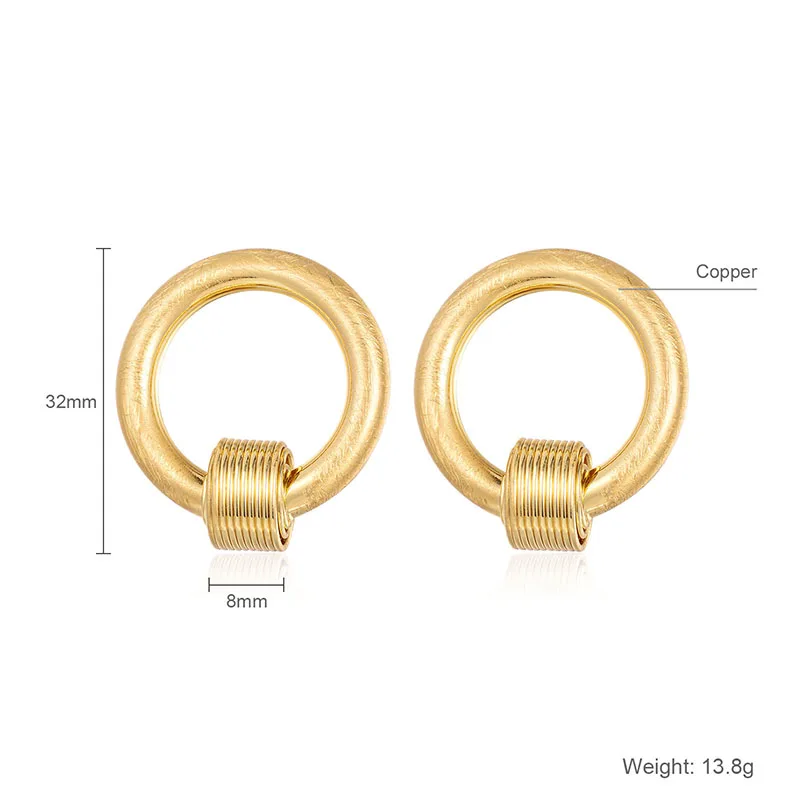 Женские серьги-гвоздики Shineland классические винтажные геометрические серьги