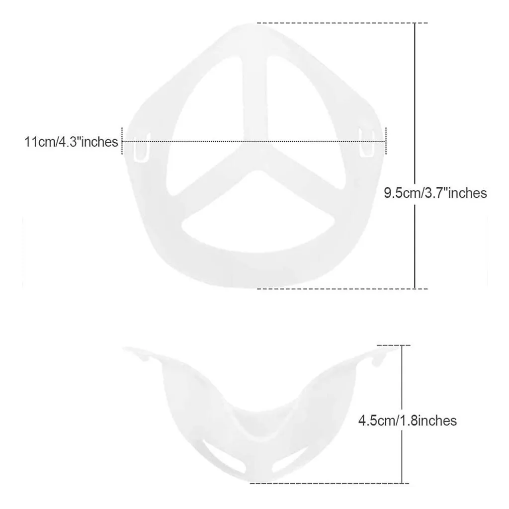 

5pcs 3D Mouth Mask Support Breathing Assist Help Mask Inner Cushion Bracket Food Grade Silicone Mask Holder Breathable Masque