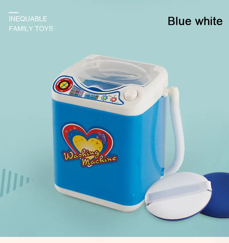 Electric Makeup Brushes Puff Washing Machine Sponge Washer Cleaning Tools Mini Simulation Children's Toy | Красота и здоровье