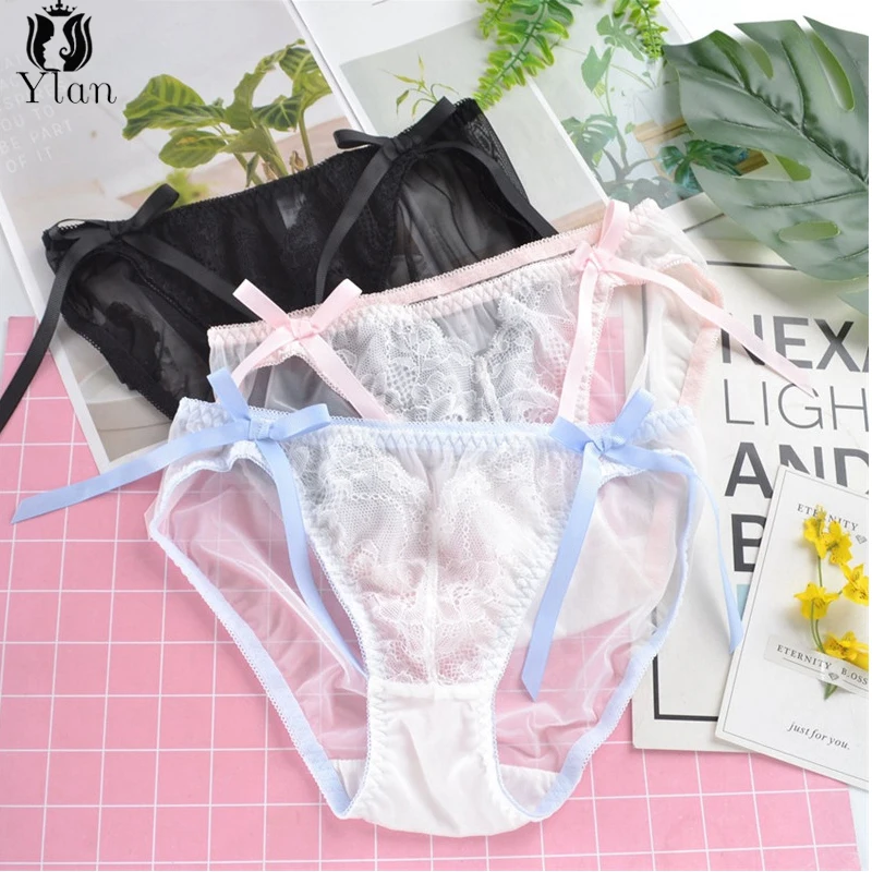 

Women 's Breathable Underpants Sexy Seamless Underwear Japanese academic style low waist girls briefs Cute Mesh Sheer Panties