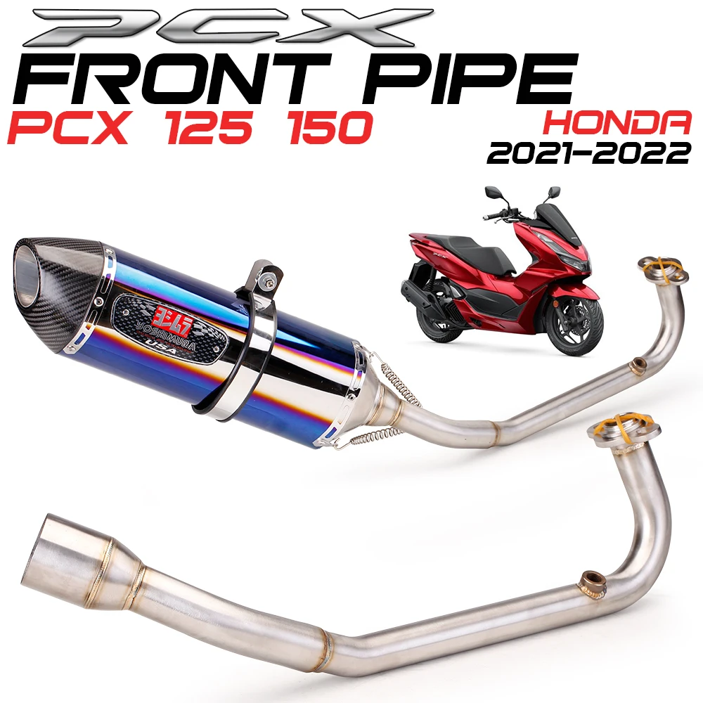 For Honda PCX125 PCX150 PCX 125 150 2021 - 2022 Motorcycle Yoshimura R11 Exhaust Escape Full System Muffler Front Mid Pipe