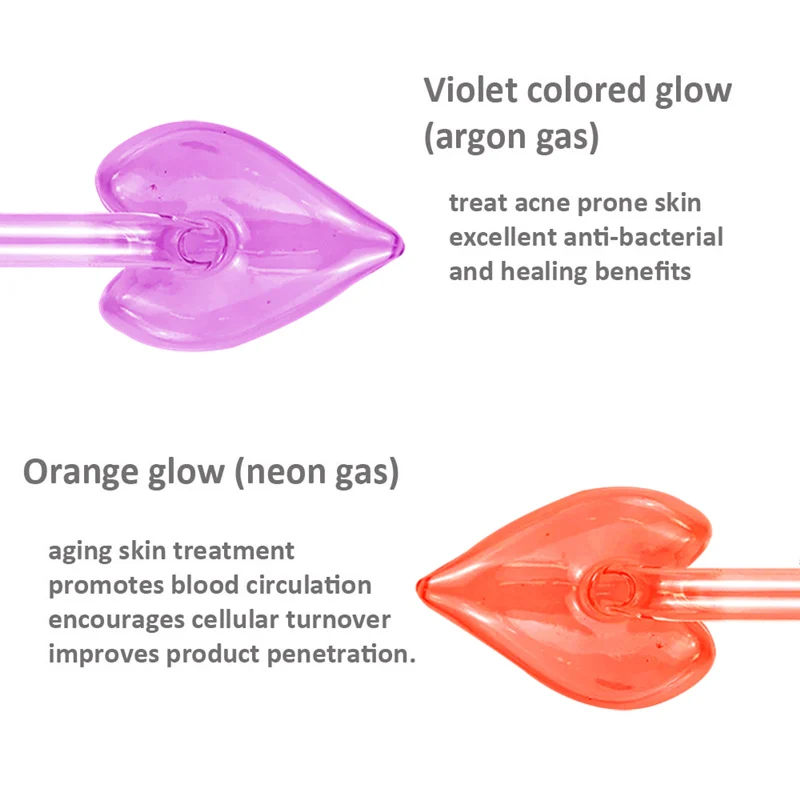 Высокочастотный электрод стеклянная трубка фиолетовый оранжевый светильник