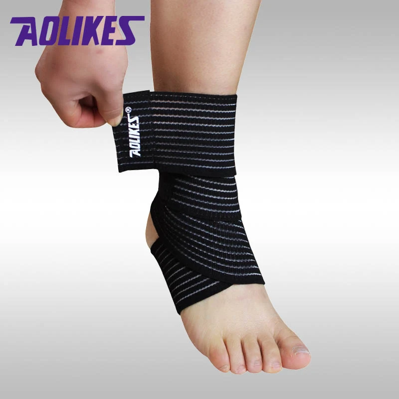 Спортивная повязка Aolikes эластичный бандаж для поддержки голеностопа защита бега