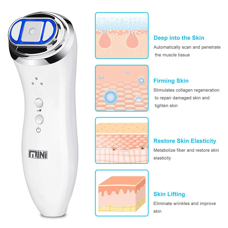 Ультразвуковая мини-машина HIFU раньше против морщин ультразвуковая вибрация