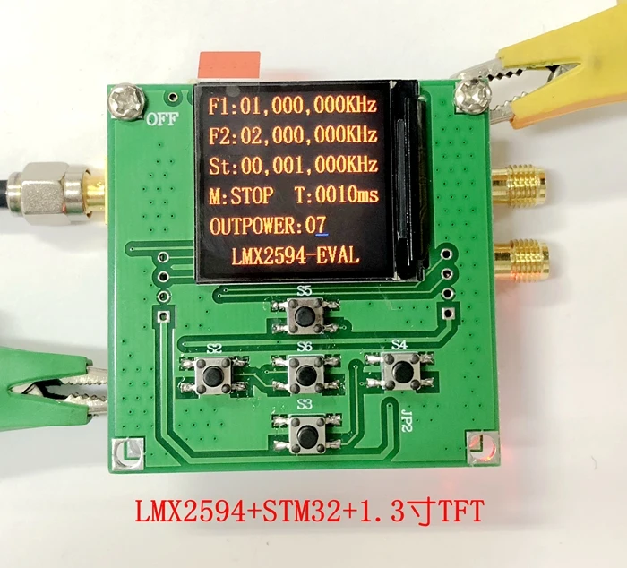 

LMX2594 Frequency Synthesizer Development Board PLL Phase Locked Loop 10M-15GHz High Frequency Microwave Signal Source