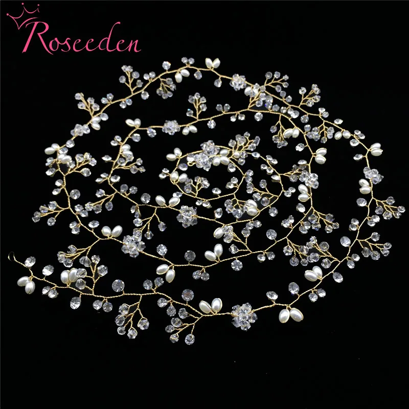 Аксессуары для волос ручной работы 140 см длинная лоза стразы повязка на голову