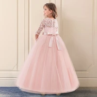 4 14 years girls wedding tulle lace girl dress infantil fancy princess events costume kids party ceremony children clothing