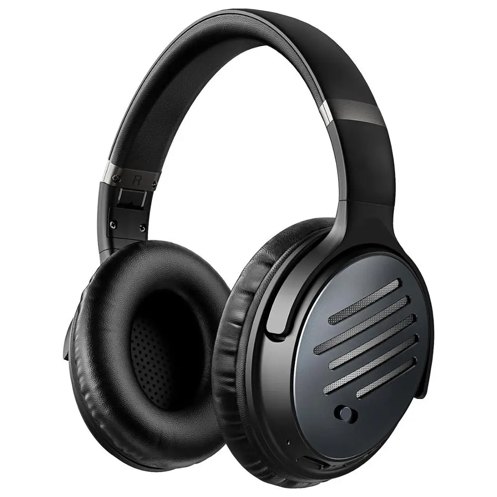 Mpow H16 ANC Bluetooth наушники с активным шумоподавлением Беспроводная гарнитура с быстрой зарядкой 30 ч Время воспроизведения глубокий бас для ПК телефона - Цвет: Black Headphone
