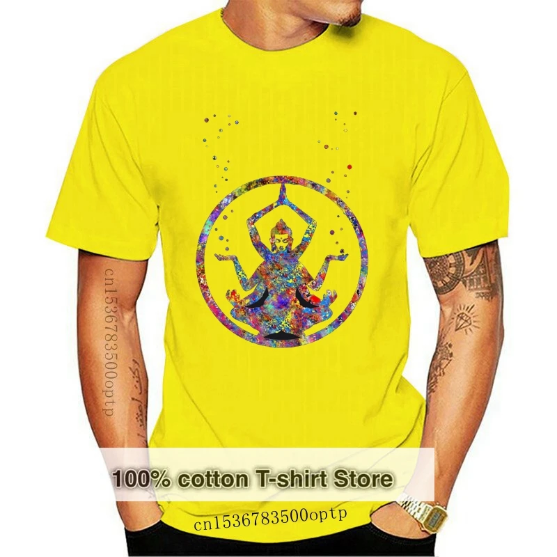 

Shiva футболка Shiva, акварельная футболка Shiva Lord Art, Повседневная футболка с принтом, мужская Милая футболка из 5x хлопка