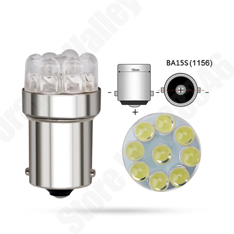 10 шт. оптовая продажа 1156 BA15S P21W S25 7506 R5W чистый белый 9 LED Автомобильный задний свет