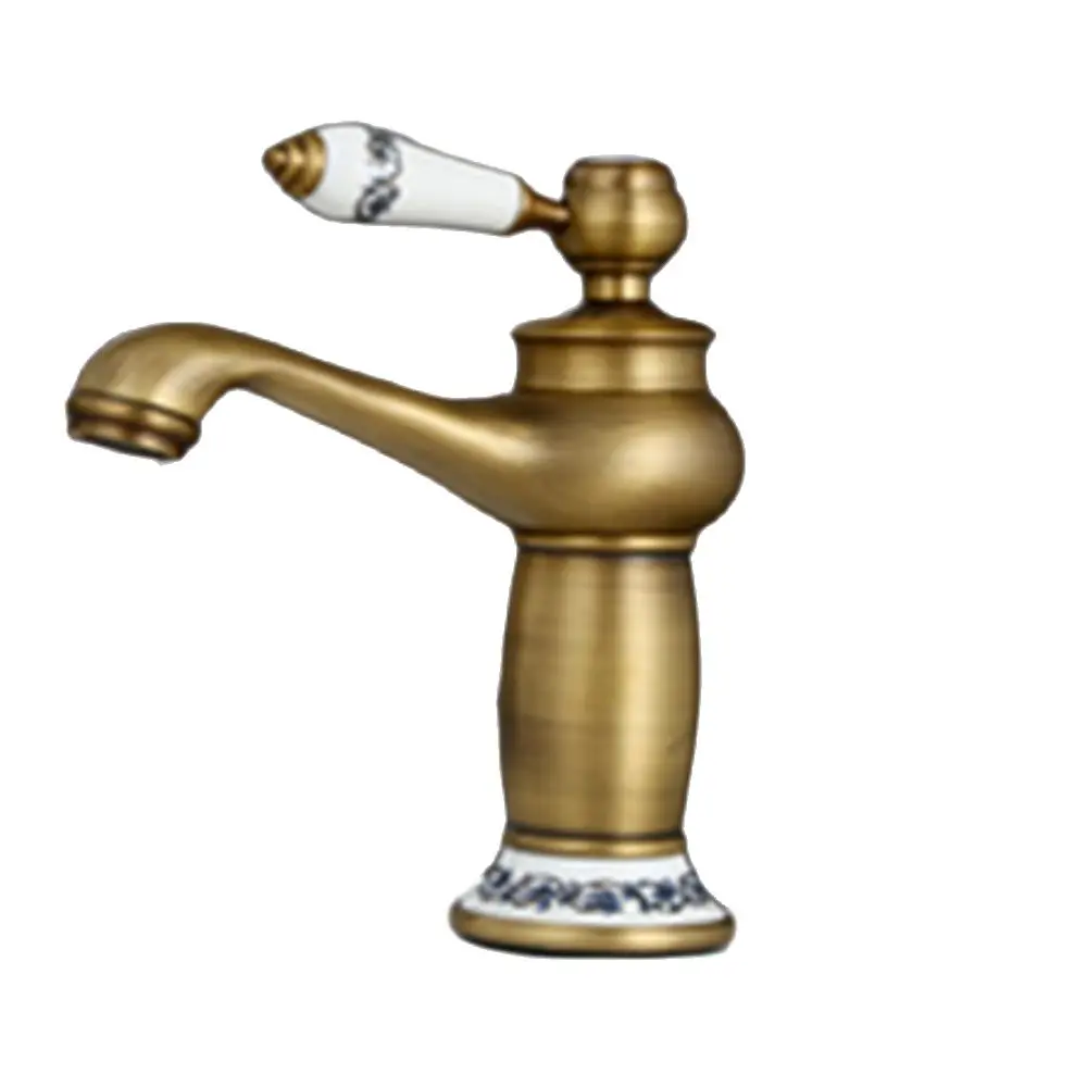 

Copper antique faucet brushed hot cold kitchen above counter basin faucet