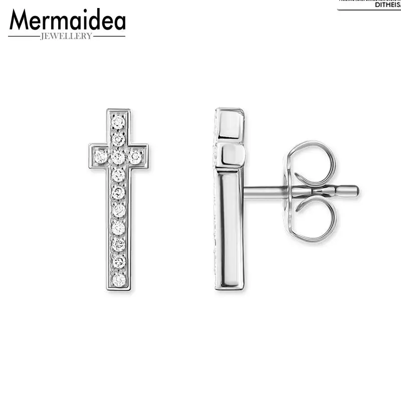 Маленькие серьги-гвоздики с крестом новинка 2020 модные ювелирные украшения