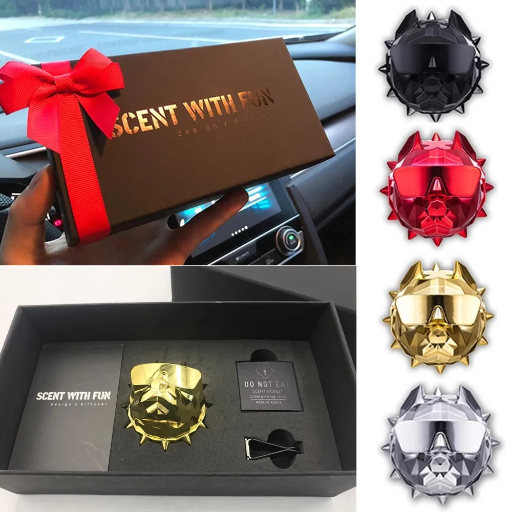 Магнитный освежитель воздуха для автомобиля с изображением бульдога |