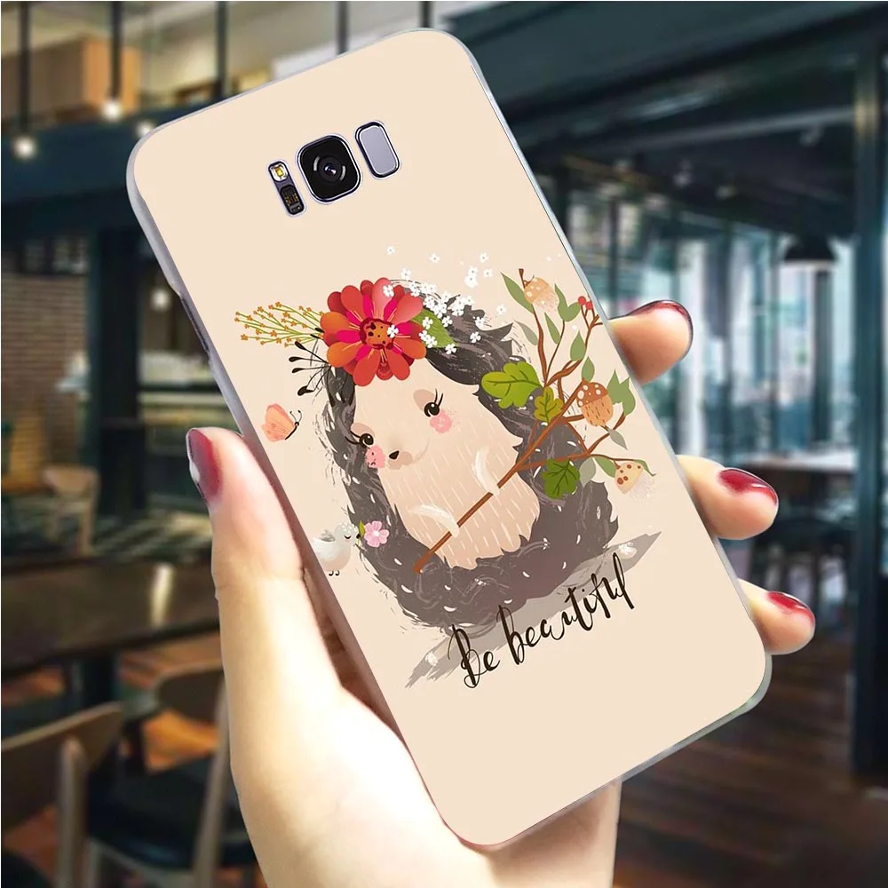 Жесткий чехол с рисунком ежика для Galaxy A70 Case A3/A5 A6 A8 Plus/A7 A9 2018 A10 A20 A30 A40 A50 A60