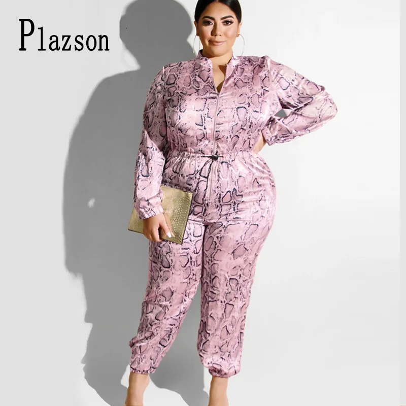 

Женский слитный комбинезон с длинным рукавом, размеры до 5XL