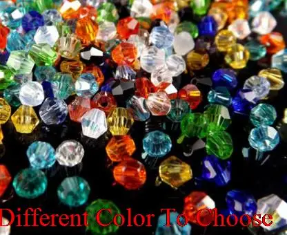

4mm 6mm 3mm 2000Pcs/lot strand Bicone Faceted Glass Cuts Looses Crystal Beads Colored Mixed bracelet new gdf2 spacer