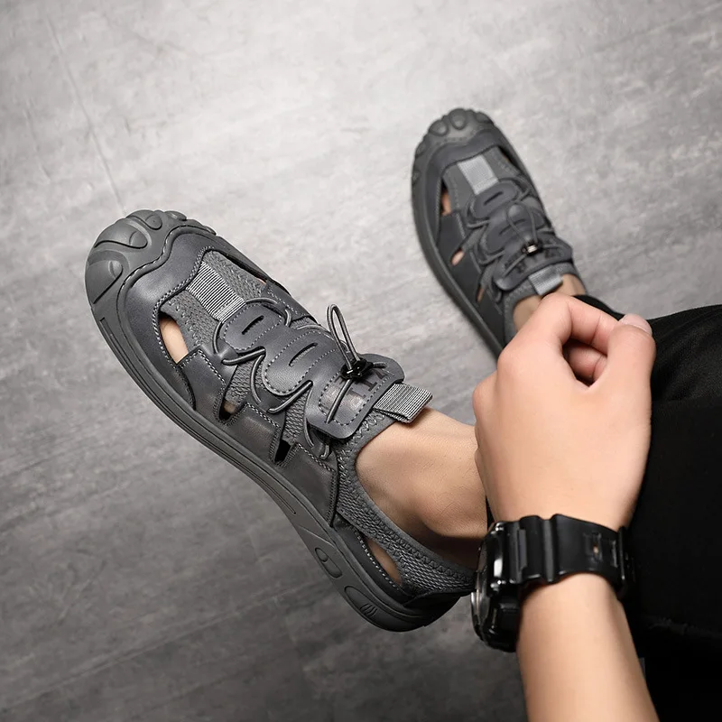 

2021 новые летние римские мужские сандалии в европейском и американском стиле; Модные уличные пляжные туфли для отдыха мужские туфли