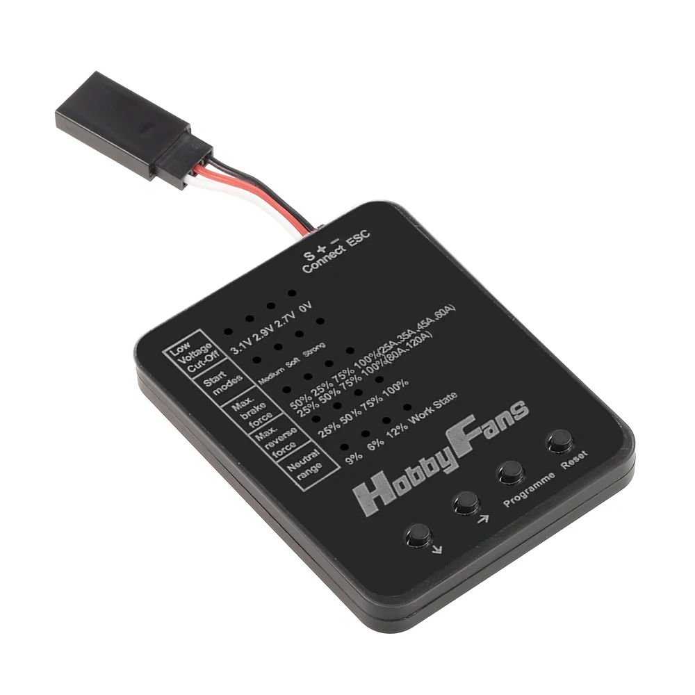 HOBBYFANS 60/80/120A бесколлекторный 2-3/4s ESC с BEC и картой программирования для 1:8 /1:10 RC Car