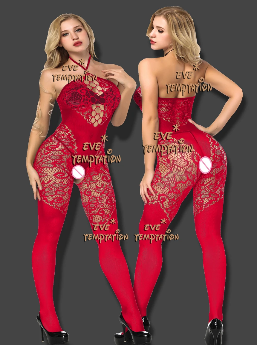 

hot erotic Sexy adult Sleepwear plus size lingerie Babydoll BODYSUIT Floral Body Stocking Temptation Intimate doll dress W096