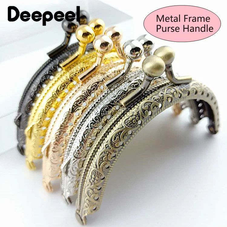 5/10 шт. Deepeel 8 5 см кошелек с металлическим каркасом ручка тиснением кошельки