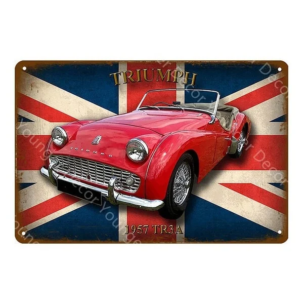

American Style Classic Sports Racing Car Trucks Metal Signs Vintage Wall Plaque Bar Pub Garage Room Decor Painting Poster YI-137