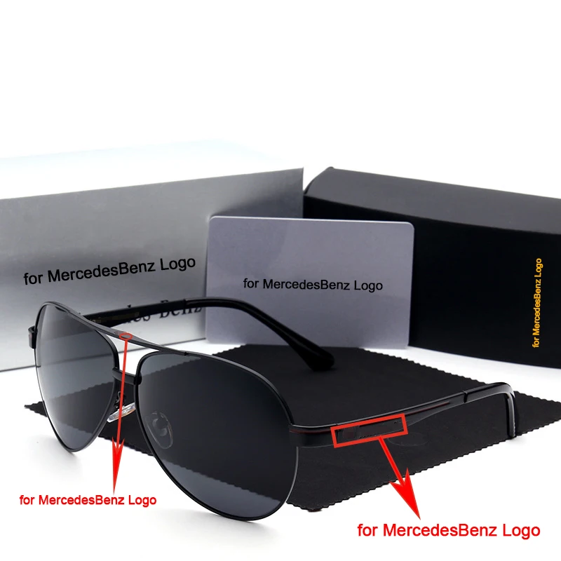 2022 polarized sunglasses UV400 driving glasses brand luxury designer mercede aluminum magnesium half frame