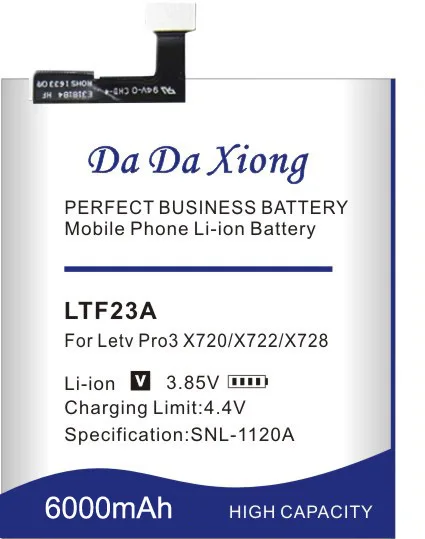 Аккумулятор DaDaXiong LTF23A 6000 мАч для Letv LeEco Le Pro 3 X720 X722 X728 сменный