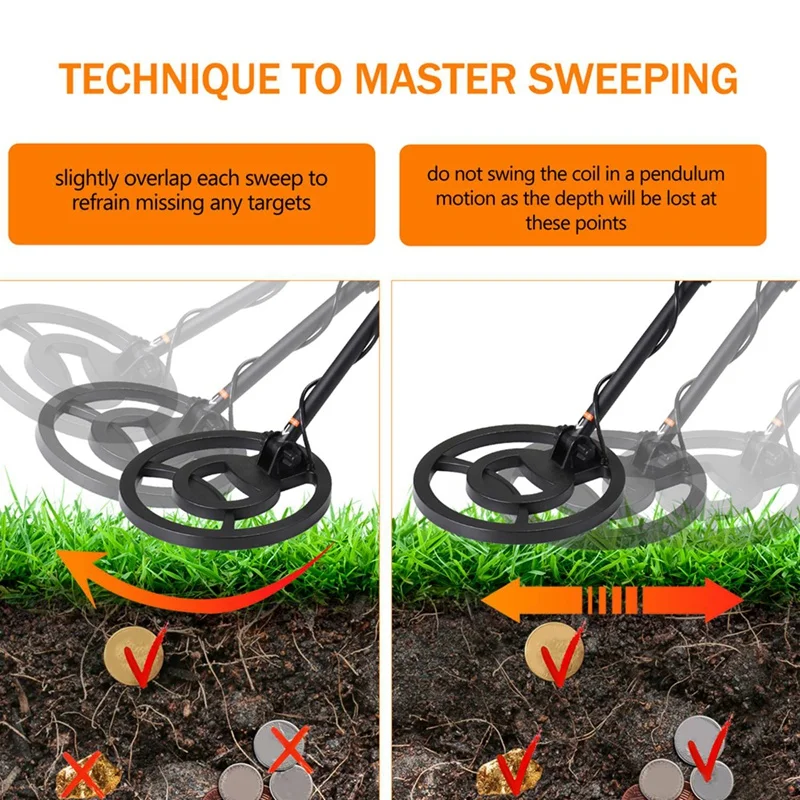 

GTx5030 Portable Installation Underground Metal Detector Sensitivity Jewelry Treasure Gold Metal Detecting Tool