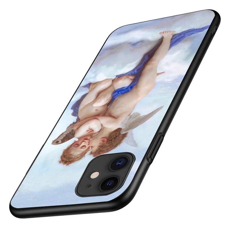 

Angel Oil Painting Case Cover For Iphone XS Max XR X 8 7 6 6S Plus 11 Pro Luxury Soft Back Cases Colorful Fashion Shell